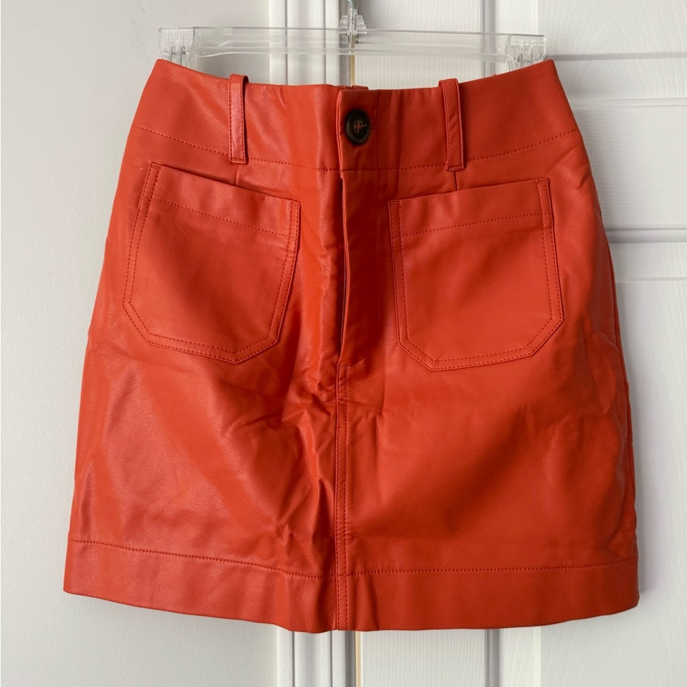 Anthropologie Maeve The Colette Faux Leather Mini Skirt - Picture 6 of 10